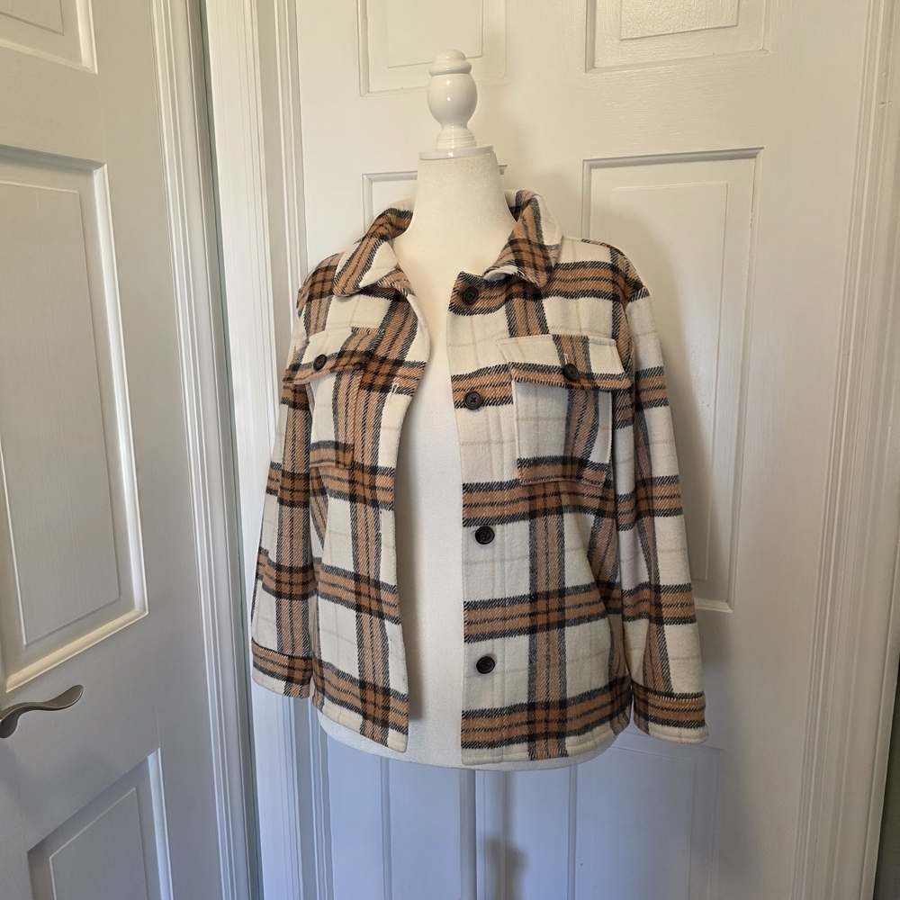 Old Navy Women's Plaid Flannel Utility Shacket Size XXL, Casual